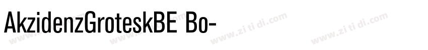 AkzidenzGroteskBE Bo字体转换